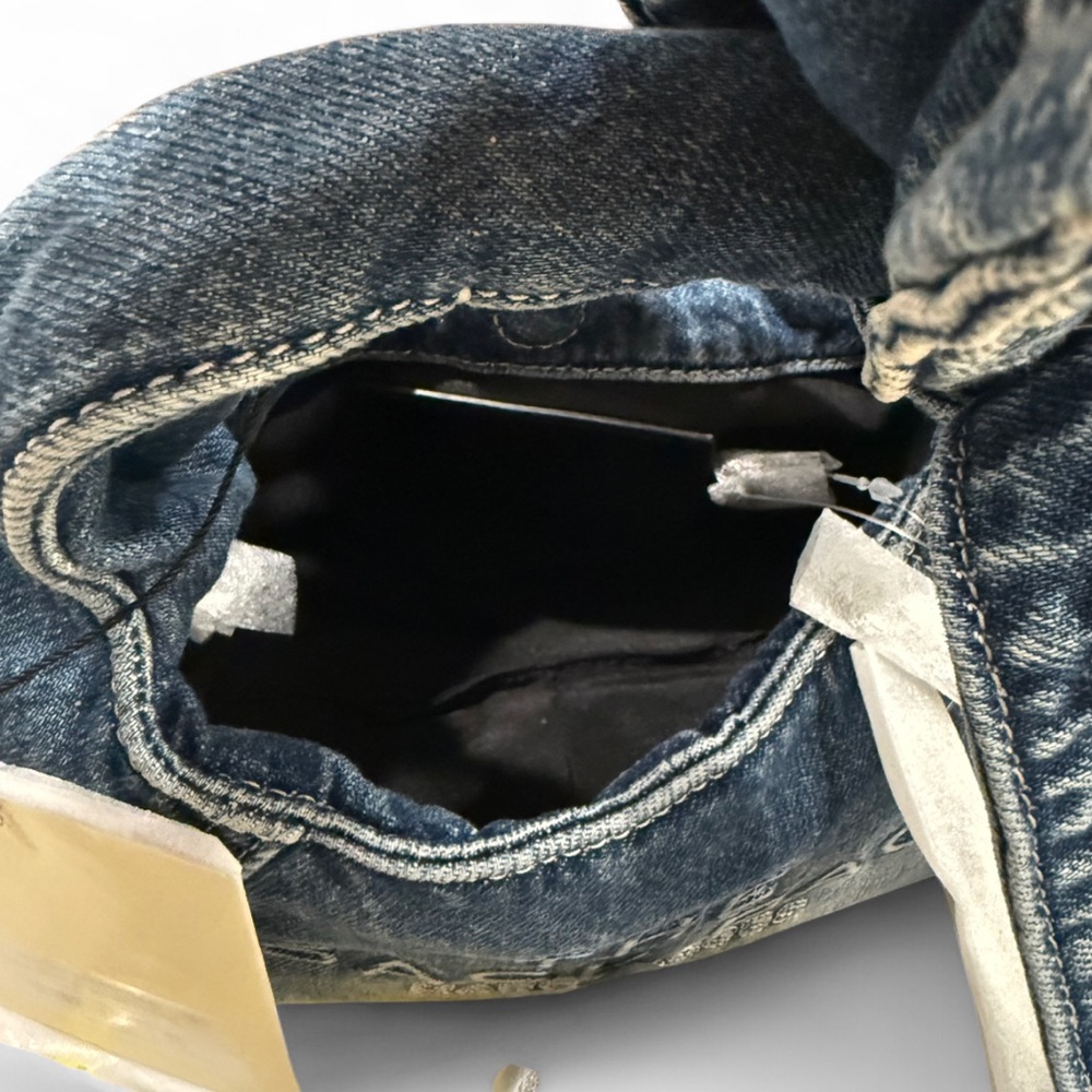Marc Jacobs Denim Mini Sack Bag with Knotted Handle - Picture 10 of 12